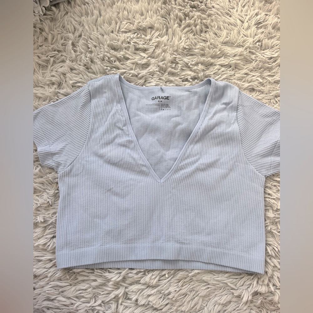 Garage Blue Seamless Cropped Tee